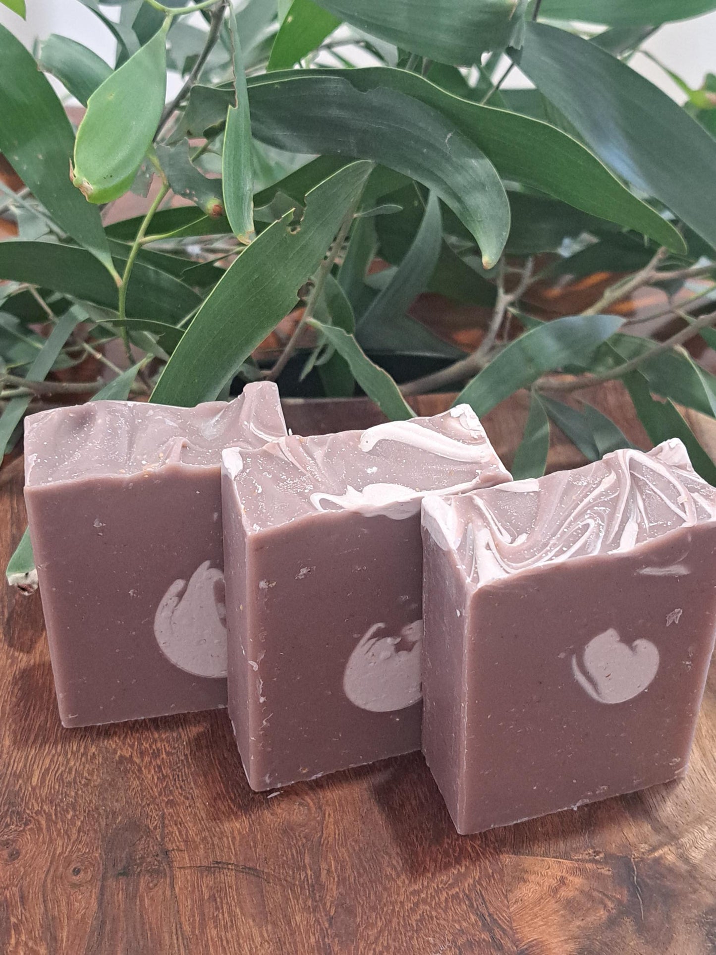 Lupus Rex Australian handmade brown soap with oatmeal and purple Brazilian clay