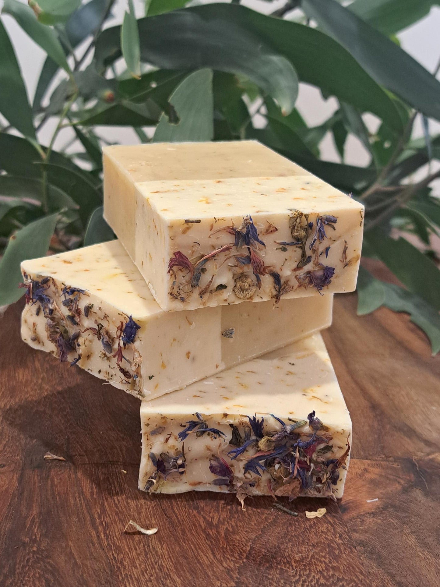 3 bars of soap with lavender, Chamomile and Sandalwood Oils