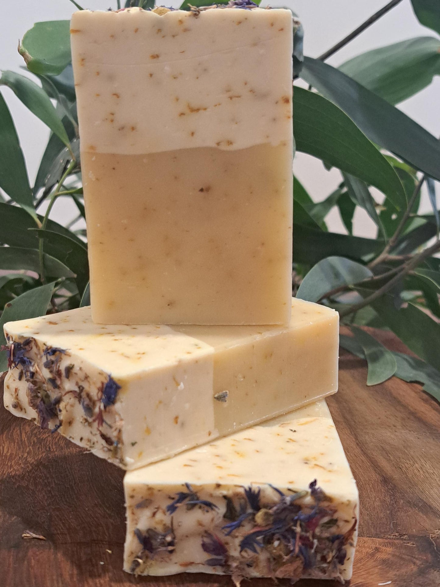 3 bars of soap with lavender, Chamomile and Sandalwood Oils