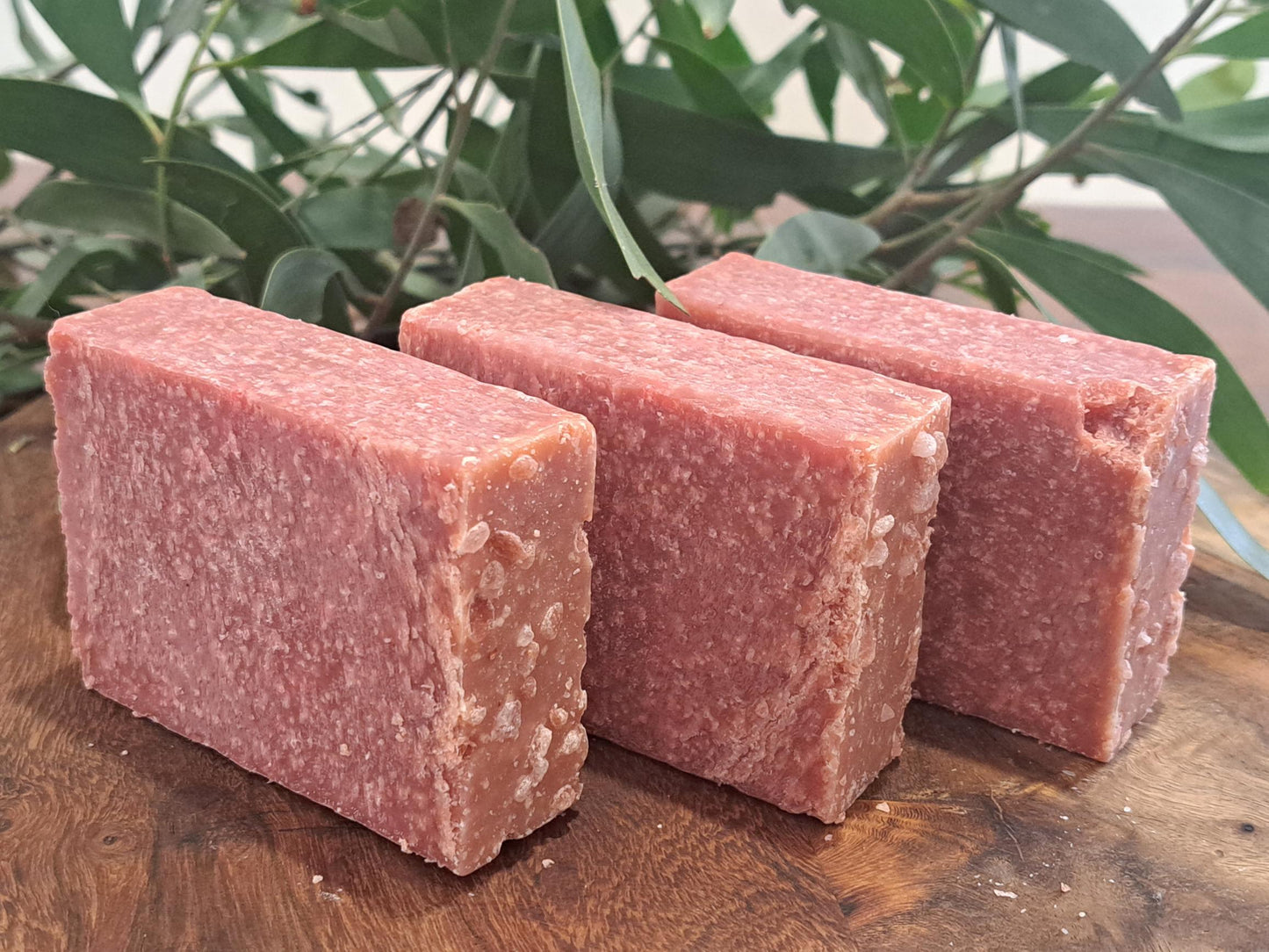Pink salt soap