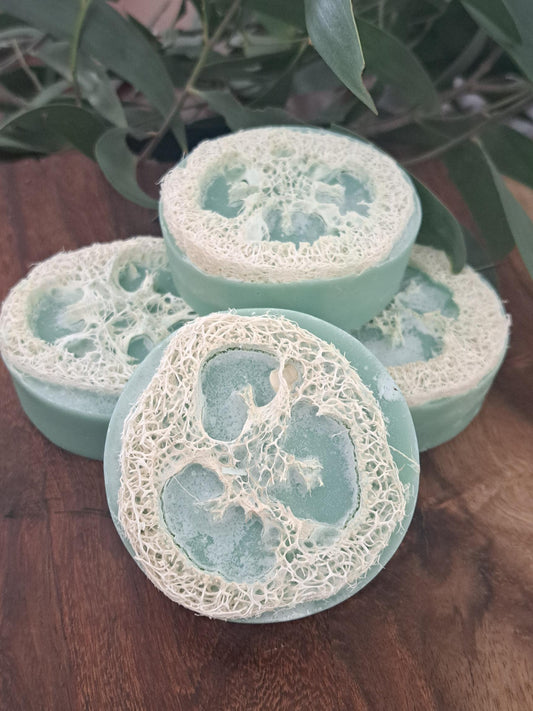 Lupus Rex Australian Handmade green loofah soaps scent profile Rosemary, Peppermint and Spearmint