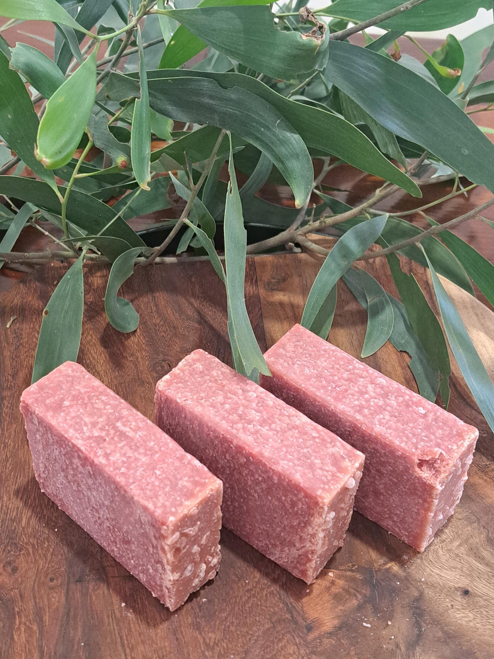 Pink salt soap