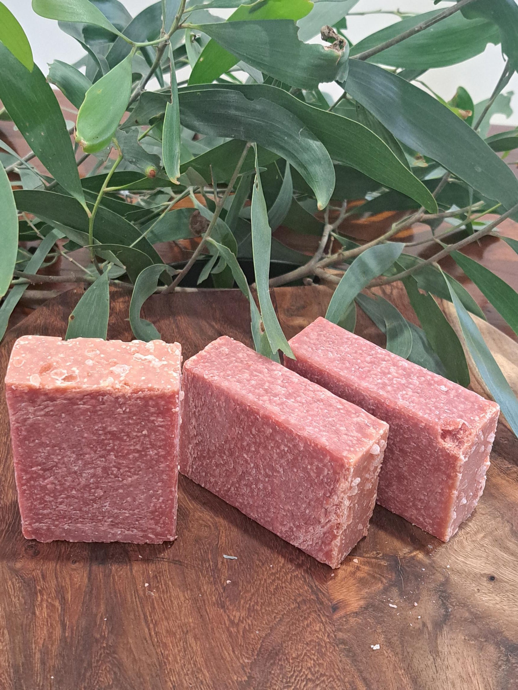 Pink salt soap
