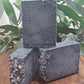 Activated charcoal salt soaps