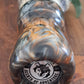 Australian handcrafted from Lupus Rex shaving brush Swordsmith with a copper and silver coloured swirl resin handle and a badger knot