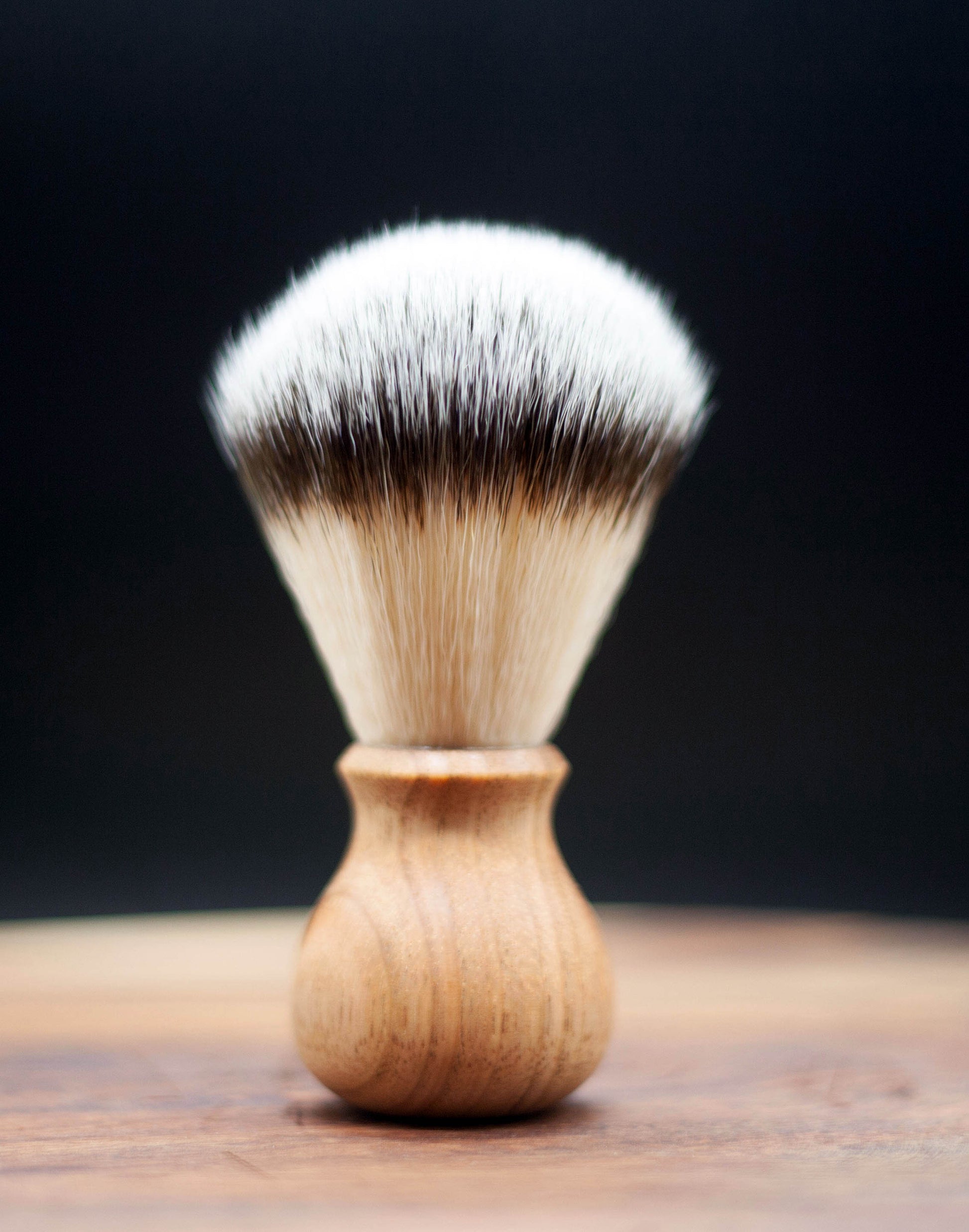Australian handmade light coloured timber handle Shave brush from Lupus Rex with synthetic knot