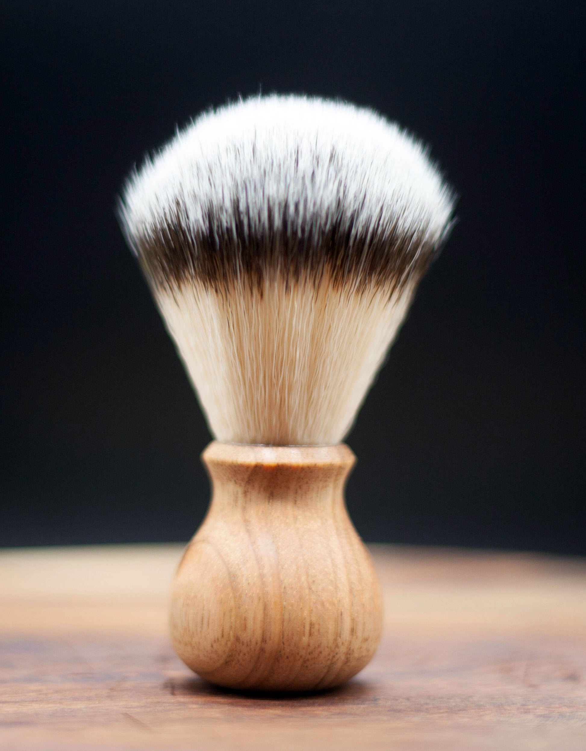 Australian handmade light coloured timber handle Shave brush from Lupus Rex with synthetic knot