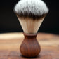 Australian handmade medium brown/red coloured timber handle Shave brush from Lupus Rex with synthetic knot