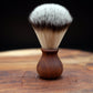 Australian handmade medium brown/red coloured timber handle Shave brush from Lupus Rex with synthetic knot